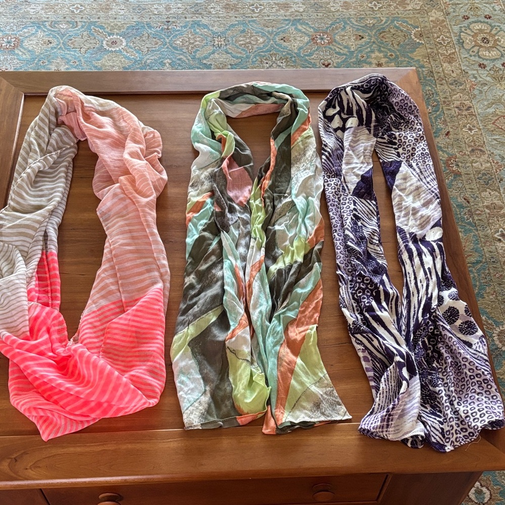 Colorful Patterned Scarves Set
